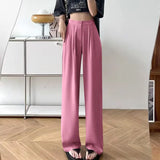 Toloer Leg Pants Female Spring And Autumn High Waist Loose Large Size Pants Hanging Sense Camel Color Autumn Thin Narrow Version Straight Pants Suit Pants-Outfit