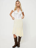 Hot Girl Style With Short-Sleeved Summer Splicing Lace Strap Sexy Top