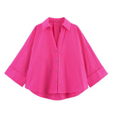 Homemade New Women's Classic Fashion Wide Sleeves Prefectural Shirt