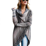 Self-Wearing Fashion Tuxedo Striped Coat Sweater
