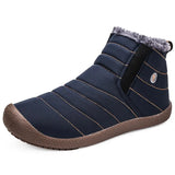 o'clock Winter Plush Men Casual Snow Boots Fashion All-match Slip-on Couple Shoes Outdoor Warm Lined Botas Mujer Big