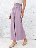 Linen Pants Women Summer 2022 High Waisted Cotton Office Woman Loose Trousers Elastic Waist Casual Summer Pants For