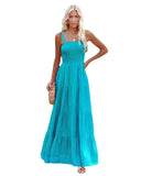 Summer Women's New Holiday Sling Strap Print Long Dress Super