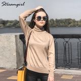 Sweater Women Turtleneck 2021 Winter White Women's Turtleneck Ladies Cashmere Sweater Pullover Female Women