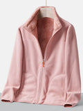 Women's Winter Fleece Coats For Women Outdoor Warm Jackets With Zipper Autumn Cardigans Velvet Winter Jacket Women