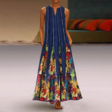 Floral Print Boho Casual Long Dress Summer Clothes For Women V-neck Sexy Off Shoulder Ladies Dresses Plus Size Maxi