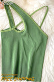Tank Camis Slim Halter Top Cropped Woman Sexy Off Shoulder Y2k Top Female Basic White Crop Top Solid Tees Summer