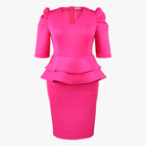 Fake Two-Piece Bag Ass Skirt Lightly Cooked Wind Party Lotus Leaf-Side High-Waisted