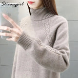 Winter Sweater Women Jumper Ladies Vintage Sweaters Knitted Pullover Women's Sweater Thick Warm Turtleneck Pull