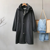 Spring Autumn Trench Coat Women 2020 New Casual Long Fashion Hooded Windbreaker Zipper Pocket Female Large size