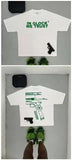Men's T-Shirt Y2K Short-Sleeved Men's Former Dormitory Hip-Hop Loose Letter Printing Handsome Fried Street Round Collar Cotton Oversized T-Shirt-Outfit