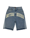 New Fashion Men's Fry Street Loose Five-Cent Pants Fashion Trend Brand Retro Letter Denim Shorts-Outfit