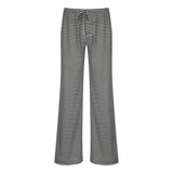 Base Simple Stripe Bump Color Straight Casual Tying Home Pants 2025