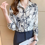 print ladies shirts Women's Blouses 2022 Spring Summer Long Sleeve casual Shirts Tops Blusas