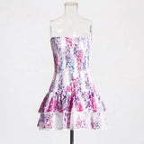 Heavy Industry High-Sense Dress Women's 2025 Summer New Sick Flower Slimming Small Short