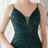 Shining Sequins V Neck Strapless Slim Formal Cocktail Party
