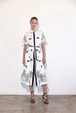 Women's New Printed Dress Elegant T-Shirt With Flip-Flops