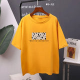 Leopard Printed T Shirt Women 100% Cotton Oversized Gothic Graphic Female Soft Tops Harajuku Loose Cusual Tees