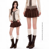 100-Fold Skirt Women's New Dress With White Half-Dress Korean Version Of The College Style Skirt A