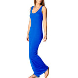 Tank Solid Summer Long Dress Sleeveless Elegant Female Thin Sexy Dress O-Neck Vest Slim Maxi Beach Simple Sheath