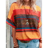 Women's Clothing 2025 New Summer Gradient Girl Short-Sleeved