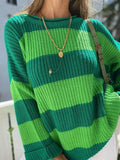 Christmas Sweater Women Oversize Striped Jumper Winter Pullovers Korean Fashion Pulls Oversize Stripe Sweaters For