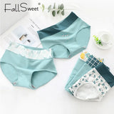 Seamless Panties Women High Waist Cotton Briefs Breathable Cute