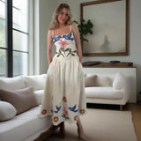 Summer New Women's Clothing Printing Fresh And Pure Temperament Waist