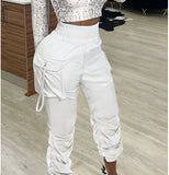 High Waist Pleating Casual Trousers Work Clothes