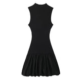 Sleeveless Dress Floral Bud Dress With Thin Short Skirt Summer