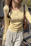 Button-Threaded, Small, Multi-Bottomed Shirt, New Long-Sleeved T-Shirt In Spring And Autumn Period.-Outfit
