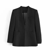 Office Ladies Long Sleeve Blazer + Trousers 2 Piece Set Blazer Suit Fashion Women's Pant Suit Simple Solid Color
