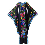Long Bohemian Batwing Sleeve Printed