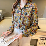 loose ladies shirts 2022 Spring Summer Fashion Women's Blouses printing Long sleeve dress shirts Tops Blusas