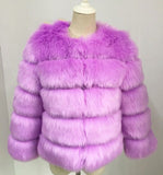 Fever Imitation Fox Fur Coat Women's Short-Sleeved Fur
