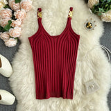 Halter Sexy Camisole Top 2021 Summer Women Sexy off-Shoulder Solid Color Sleeveless Camis Women's Clothing Tanks