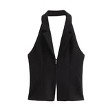 New Street Style In Summer Hangs A Collar Jacket With Bare Back 3508777 250-Outfit