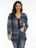 spring European and American printed knitted cardigan thin coat loose coat