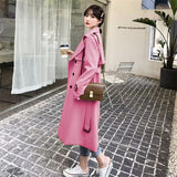 Toloer Trench Coat Female Spring And Autumn 2024 Spring New Medium And Long Korean British Style Small People Wear A Coat-Outfit