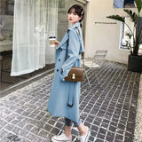 Toloer Trench Coat Female Spring And Autumn 2024 Spring New Medium And Long Korean British Style Small People Wear A Coat-Outfit