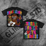 Cartoon Graphic T-Shirt Soho Mortar Goth Super T-Shirt Couple Y2k Top Korean Goth Men's Wear-Outfit