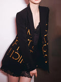 Fashion Women's Blazer Notched Collar Double Breasted Long Sleeve Embroidery Suit Jackets Female Autumn 2023 New