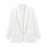 Elegant Long Sleeve Turn-down Collar Blazer Office Lady Formal Slim Coats 2020 Women's Demi-season Jacket