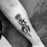 Snack And Flower Temporary Tattoos For Men Women Arm Body Art Waterproof Fake Tatoo Stickers Cool Flash Decals