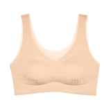 Plus Size Bras for Women Ultra Thin Seamless Underwear Wire Free Vest Active Bra with Pad M to