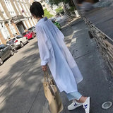 Women Chiffon All-match Korean Style Solid Trendy Summer High Quality Sunshade Womens Leisure Loose Blouses Lovely