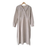 Autumn 2023 Woman Dress Girls Party Female Vintage Dress Plaid Buttons Long Sleeve Women Dresses Long Shirt Robe