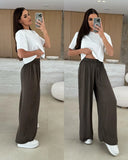 Summer Leisure Wide Legs Burst Loose Casual Fashion Trousers
