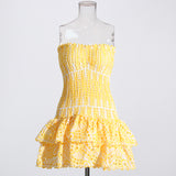 Heavy Industry High-Sense Dress Women's 2025 Summer New Sick Flower Slimming Small Short