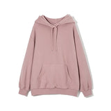 Autumn Winter Thickened Fleece Hooded Sweatshirt Women Loose Solid Warm Hoodies Female Casual Soft Pullovers 2021